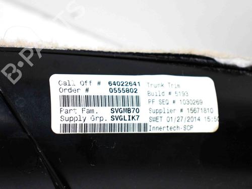 Boot lining BMW X5 (F15, F85) xDrive 50 i | BP26513146I3 