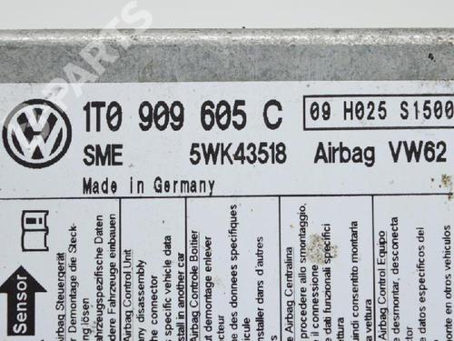 Kollisjonspute styreenhet VW TOURAN (1T1, 1T2) 1.6 FSI | BP7913255M53 