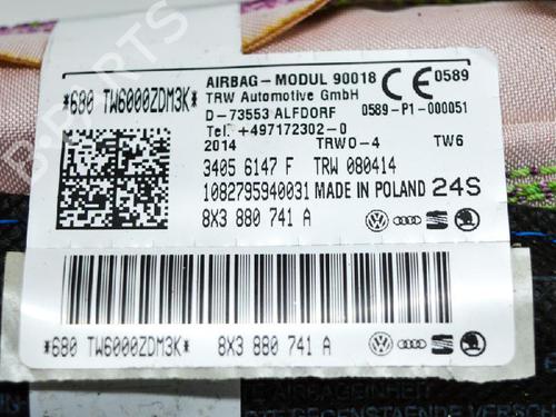 Left curtain airbag AUDI A1 Sportback (8XA, 8XF) 1.6 TDI | BP14682810C11 