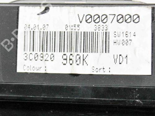 Instrument cluster VW PASSAT B6 (3C2) 1.9 TDI | BP7912656C47