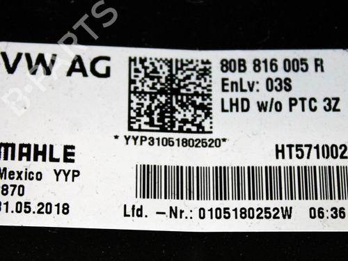 Heater matrix box AUDI Q5 (FYB, FYG) 2.0 TFSI quattro | BP14676889M61 