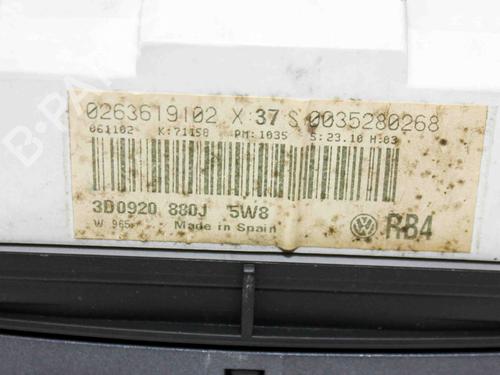 Instrument cluster VW PHAETON (3D1, 3D2, 3D3, 3D4, 3D6, 3D7, 3D8, 3D9) 3.2 V6 | BP20984566C47 