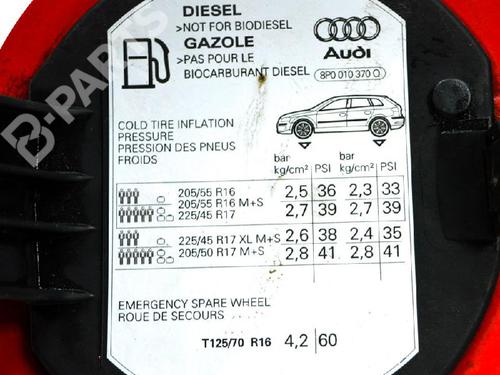 Klapa wlewu paliwa AUDI A3 (8P1) 1.4 TFSI | BP7914677C131 