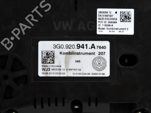Instrument cluster VW PASSAT B8 Variant (3G5, CB5) 2.0 TDI | BP17867376C47 