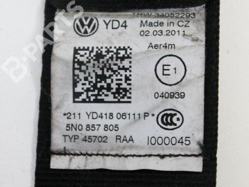 Used Rear left seatbelt VW TIGUAN (5N_) 2.0 TDI (140 hp) 6871720