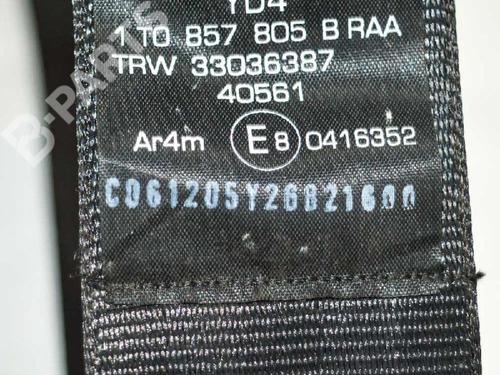 Rear left seatbelt VW TOURAN (1T1, 1T2) 2.0 TDI | BP6872066I29 