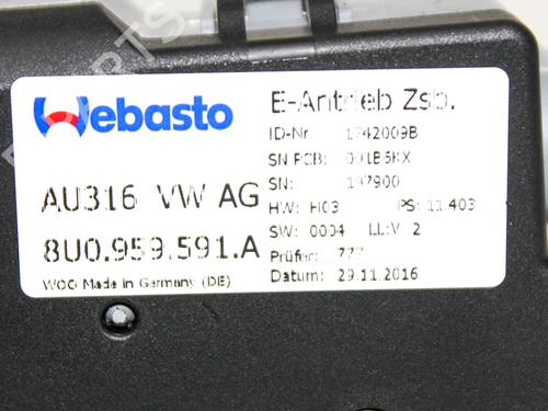 Sunroof engine AUDI Q3 (8UB, 8UG) 2.0 TFSI | BP20145603M60