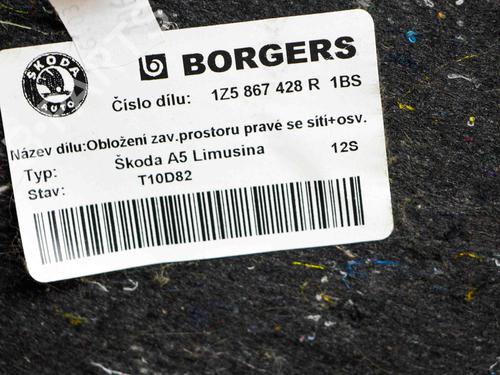 Boot lining SKODA OCTAVIA II (1Z3) 1.6 TDI | BP14670762I3 