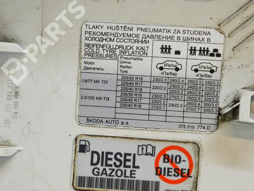 Fuel flap SKODA SUPERB II (3T4) 2.0 TDI 16V | BP8347994C131 