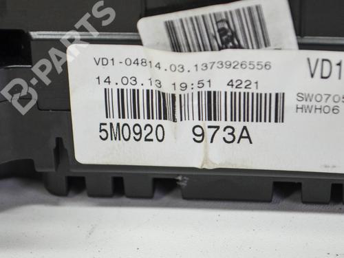 Instrument cluster VW GOLF PLUS V (5M1, 521) 1.6 TDI | BP7539538C47 