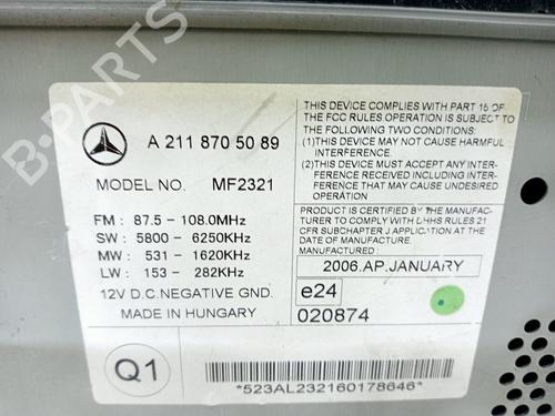 Radio MERCEDES-BENZ E-CLASS (W211) E 280 CDI (211.020) | BP16196987E6 