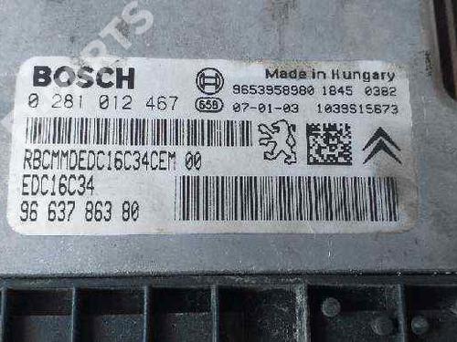 Engine control unit (ECU) CITROËN XSARA PICASSO (N68) 1.6 HDi | BP7960597M57 