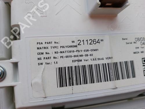 Instrument cluster PEUGEOT 208 I (CA_, CC_) 1.2 VTI 82 | BP13251289C47 
