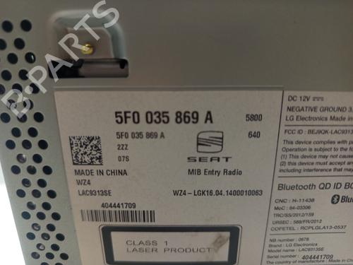 Radio SEAT LEON (5F1) 1.6 TDI | BP33887714E6 - Image 5