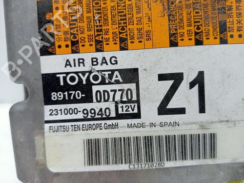 ECU airbags TOYOTA YARIS (_P13_) 1.5 Hybrid (NHP130_, NHP130) | BP16220645M53 