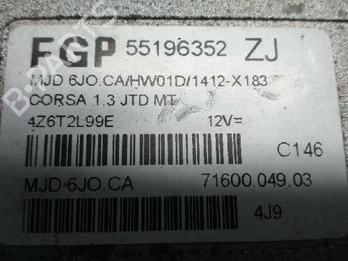 Engine control unit (ECU) OPEL COMBO Box Body/MPV | BP7956459M57 - Image 5