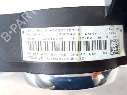 Instrument cluster PEUGEOT 207 CC (WD_) 1.6 HDi | BP30598367C47