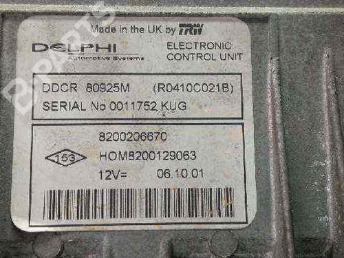 Engine control unit (ECU) RENAULT CLIO II (BB_, CB_)  | BP7961129M57 