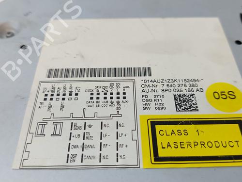 Radio AUDI A3 Sportback (8PA) 2.0 TDI 16V | BP30874507E6