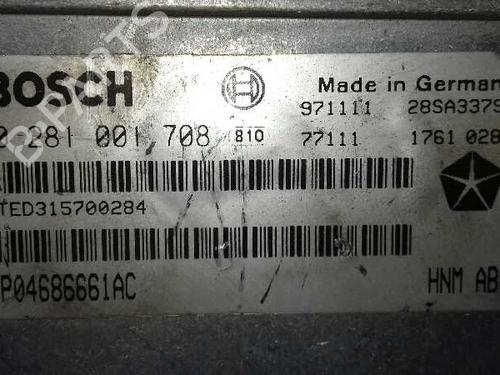 Engine control unit (ECU) CHRYSLER VOYAGER / GRAND VOYAGER III (GS_, NS_) 2.5 TD | BP7963753M57 