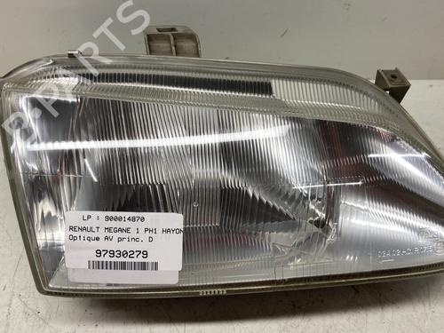 Used Right headlight RENAULT MEGANE I (BA0/1_) 1.4 e (BA0E, BA0V) (75 hp) 29366451