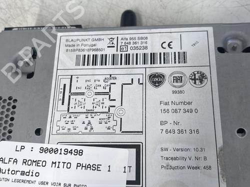 Radio ALFA ROMEO MITO (955_) 1.6 JTDM (955AXC1B) | BP29363192E6 