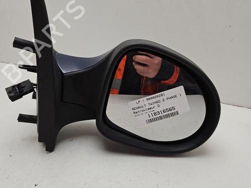 Used Right mirror RENAULT TWINGO II (CN0_) 1.2 (CN0D) (58 hp) 31156279