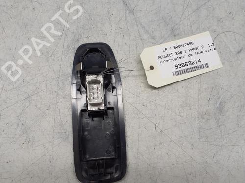 Used Right front window switch PEUGEOT 208 I (CA_, CC_) 1.2 VTI 82 (82 hp) 29366921
