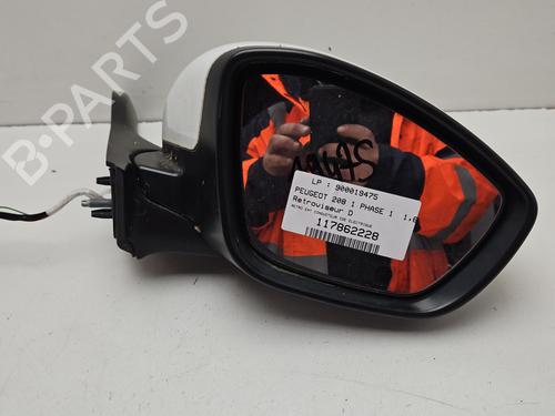 Used Right mirror PEUGEOT 208 I (CA_, CC_) 1.6 HDi (92 hp) 31048602