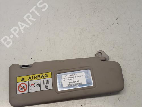 Used Right sun visor DACIA SANDERO II 1.0 SCe 75 (B8JC, B8JD, B8NC) (73 hp) 29366385