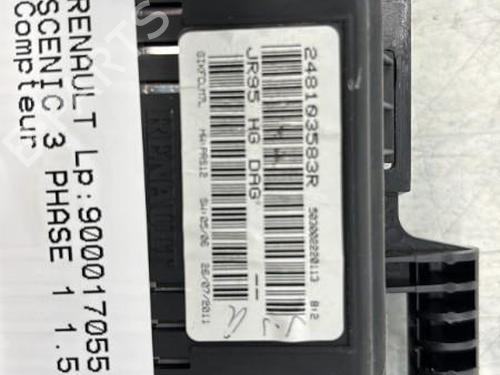 Used Instrument cluster Instrument cluster RENAULT SCÉNIC III (JZ0/1_) 1.5 dCi (110 hp) 29367628 29367628