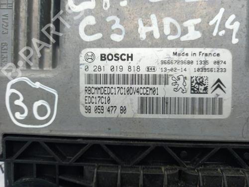 Engine control unit (ECU) CITROËN C3 II (SC_) 1.4 HDi 70 (SC8HZC, SC8HR0, SC8HP4) | BP29769266M57