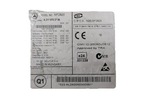 Autoradio MERCEDES-BENZ E-CLASS (W211) E 220 CDI (211.006) | BP29773108E6 