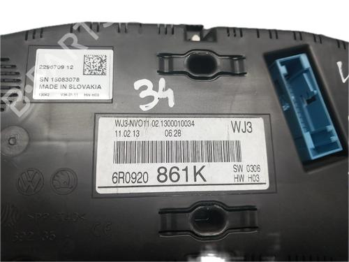 Instrument cluster VW POLO V (6R1, 6C1) 1.6 TDI | BP29785092C47