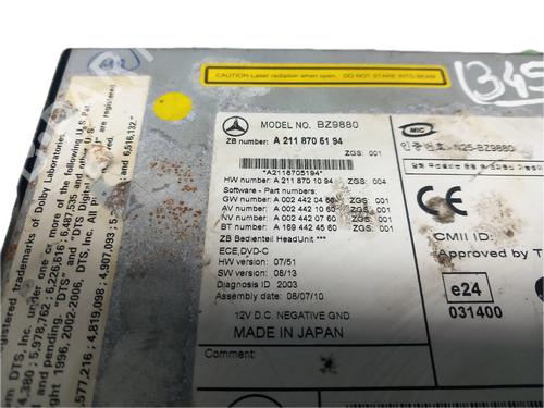 Radio MERCEDES-BENZ CLS (C219) CLS 350 CDI | BP29798304E6 