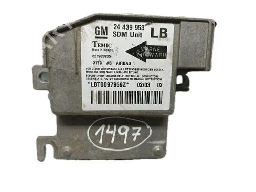 Kollisjonspute styreenhet OPEL CORSA C (X01) 1.7 CDTI (F08, F68) (100 hp) 29801553