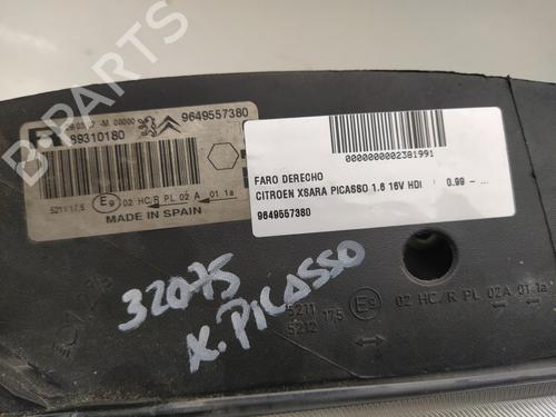 Right headlight CITROËN XSARA PICASSO (N68)  | BP18116672C29 