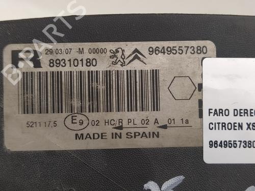 Right headlight CITROËN XSARA PICASSO (N68)  | BP18116672C29 