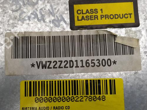 Radio VW GOLF V (1K1)  | BP15003419E6 