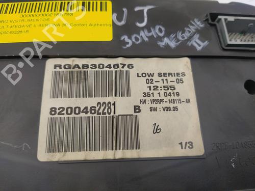 Instrument cluster RENAULT MEGANE II (BM0/1_, CM0/1_) 1.6 16V (BM0C, CM0C) | BP11134081C47 