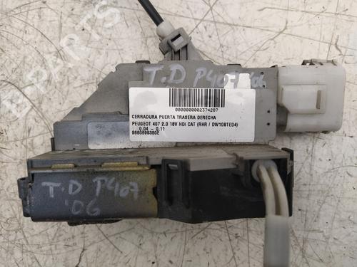 Used Rear right lock PEUGEOT 407 (6D_) [2004-2011]  19067732