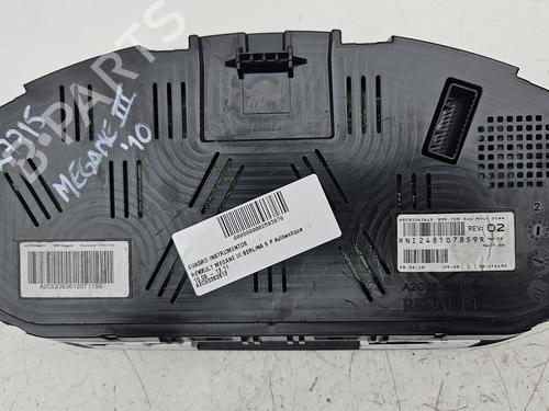 Instrument cluster RENAULT MEGANE III Hatchback (BZ0/1_, B3_) 1.5 dCi | BP23237210C47 