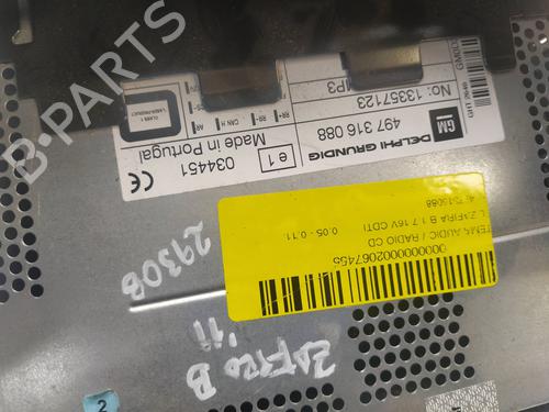 Radio OPEL ZAFIRA / ZAFIRA FAMILY B (A05) | BP10212930E6