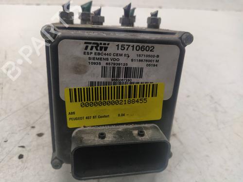 Used ABS pump PEUGEOT 407 (6D_) 2.0 (6DRFNB, 6DRFNE) (136 hp) 12455716