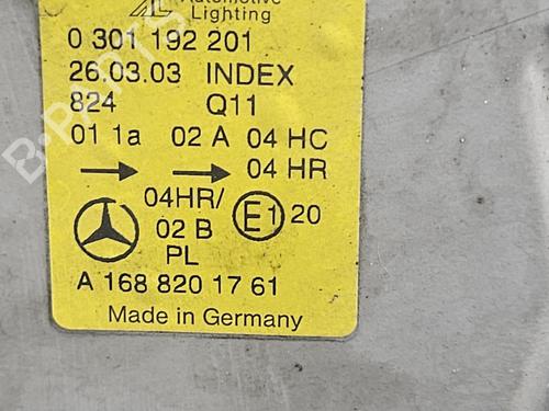 Left headlight MERCEDES-BENZ A-CLASS (W168) A 170 CDI (168.009, 168.109) | BP22449458C28 