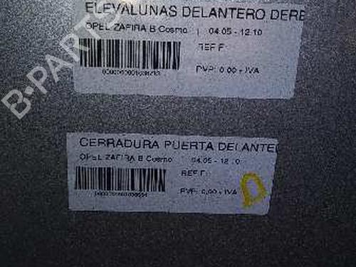Right front door OPEL ZAFIRA / ZAFIRA FAMILY B (A05) 1.9 CDTI (M75) | BP544456C3 