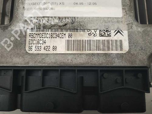 Engine control unit (ECU) PEUGEOT 307 (3A/C) 1.6 HDi | BP6510014M57 