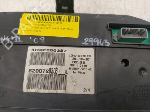 Instrument cluster RENAULT MEGANE II (BM0/1_, CM0/1_) 1.5 dCi (BM1E, CM1E) | BP11030745C47 