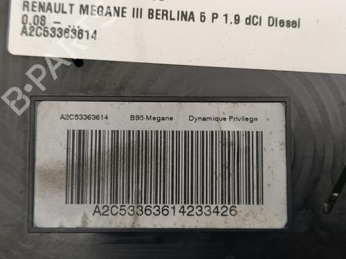 Instrument cluster RENAULT MEGANE III Hatchback (BZ0/1_, B3_) | BP16150187C47