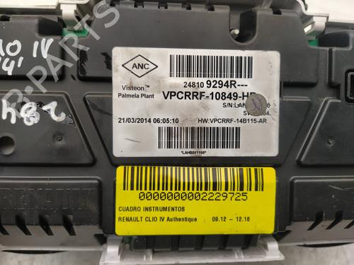 Instrument cluster RENAULT CLIO IV (BH_)  | BP12508216C47 